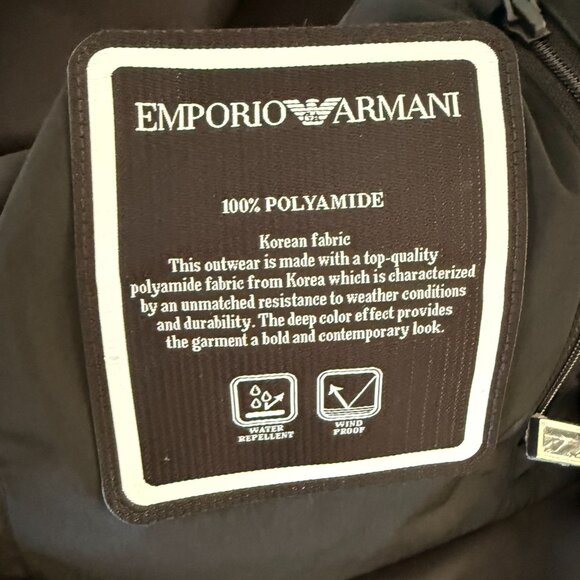EMPORIO ARMANI Mens Black Nylon Blouson Jacket Size 52, NWT $675 - Picture 16 of 16